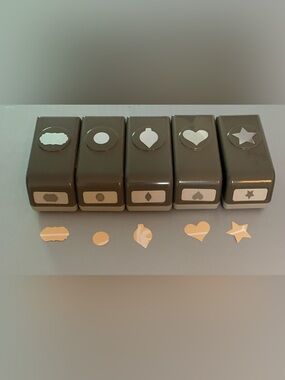 Stamp’in Up Multi-Shape Mini Paper Punch Set - 5 Pack. New without tags
